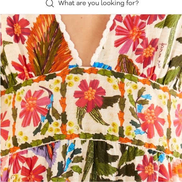 FARM Rio Off-White Tropical Yard Sleeveless Midi-dress, XXS, NWT - Picture 4 of 4